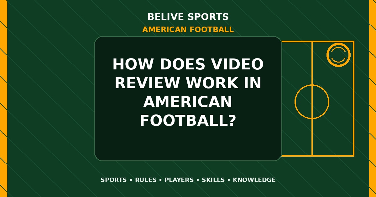 How does video review work in American Football? - American Football