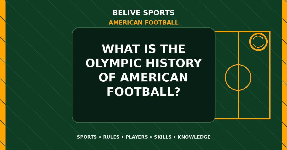 What is the Olympic history of American Football? - American Football