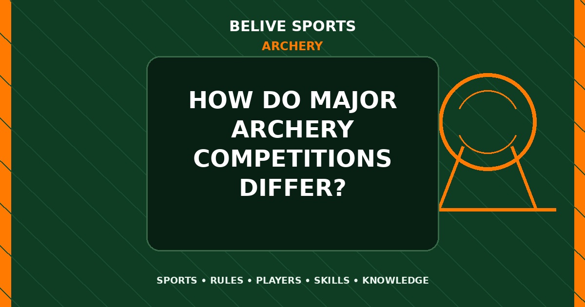 How do major Archery competitions differ? - Archery