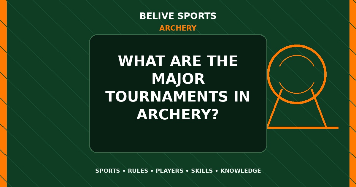 What are the major tournaments in Archery? - Archery