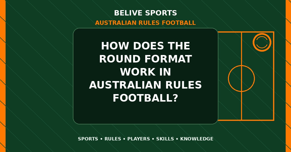 How does the round format work in Australian Rules Football? - Australian Rules Football