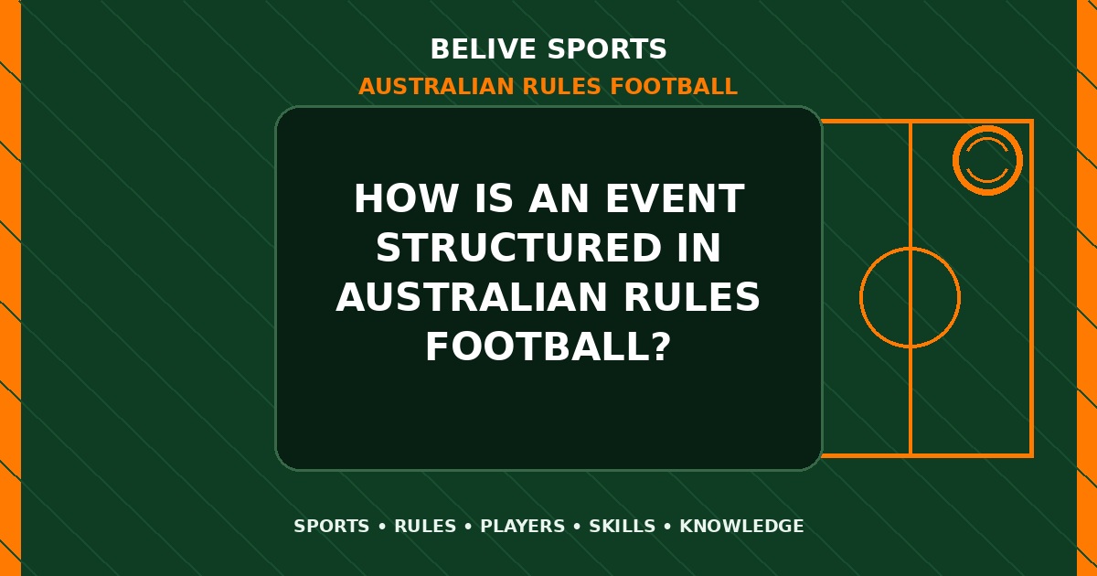 How is an event structured in Australian Rules Football? - Australian Rules Football
