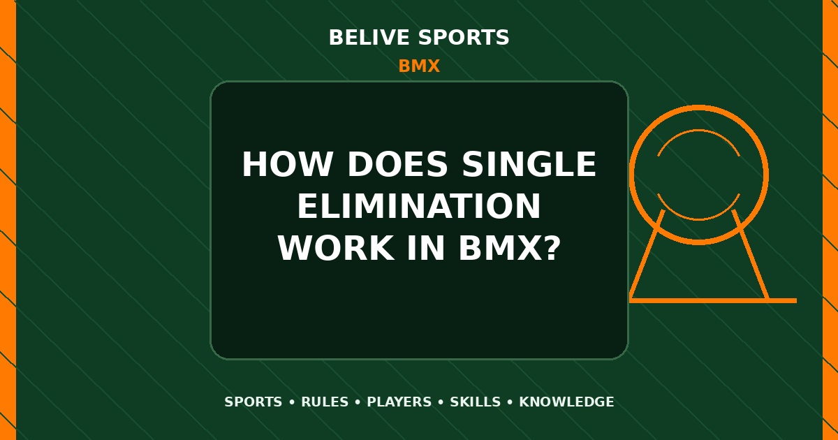 How does single elimination work in BMX? - BMX