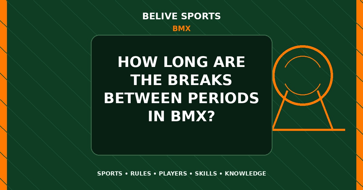 How long are the breaks between periods in BMX? - BMX