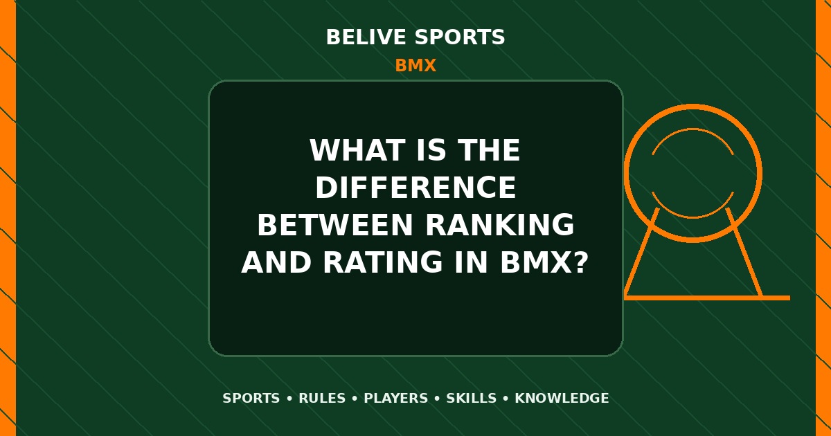 What is the difference between ranking and rating in BMX? - BMX