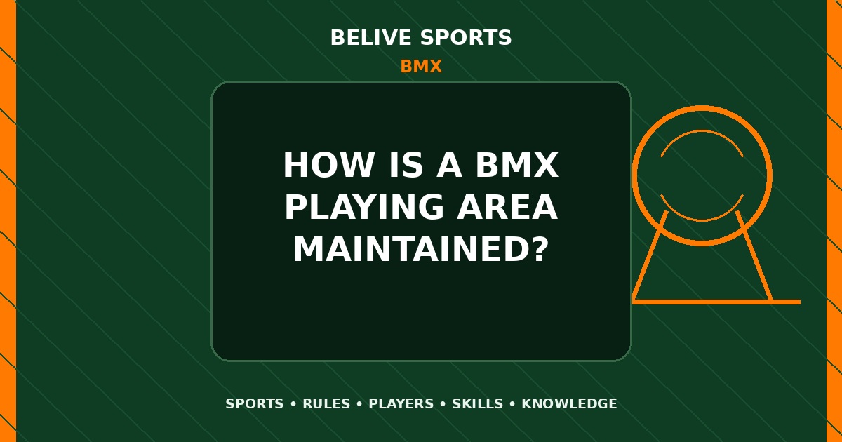 How is a BMX playing area maintained? - BMX